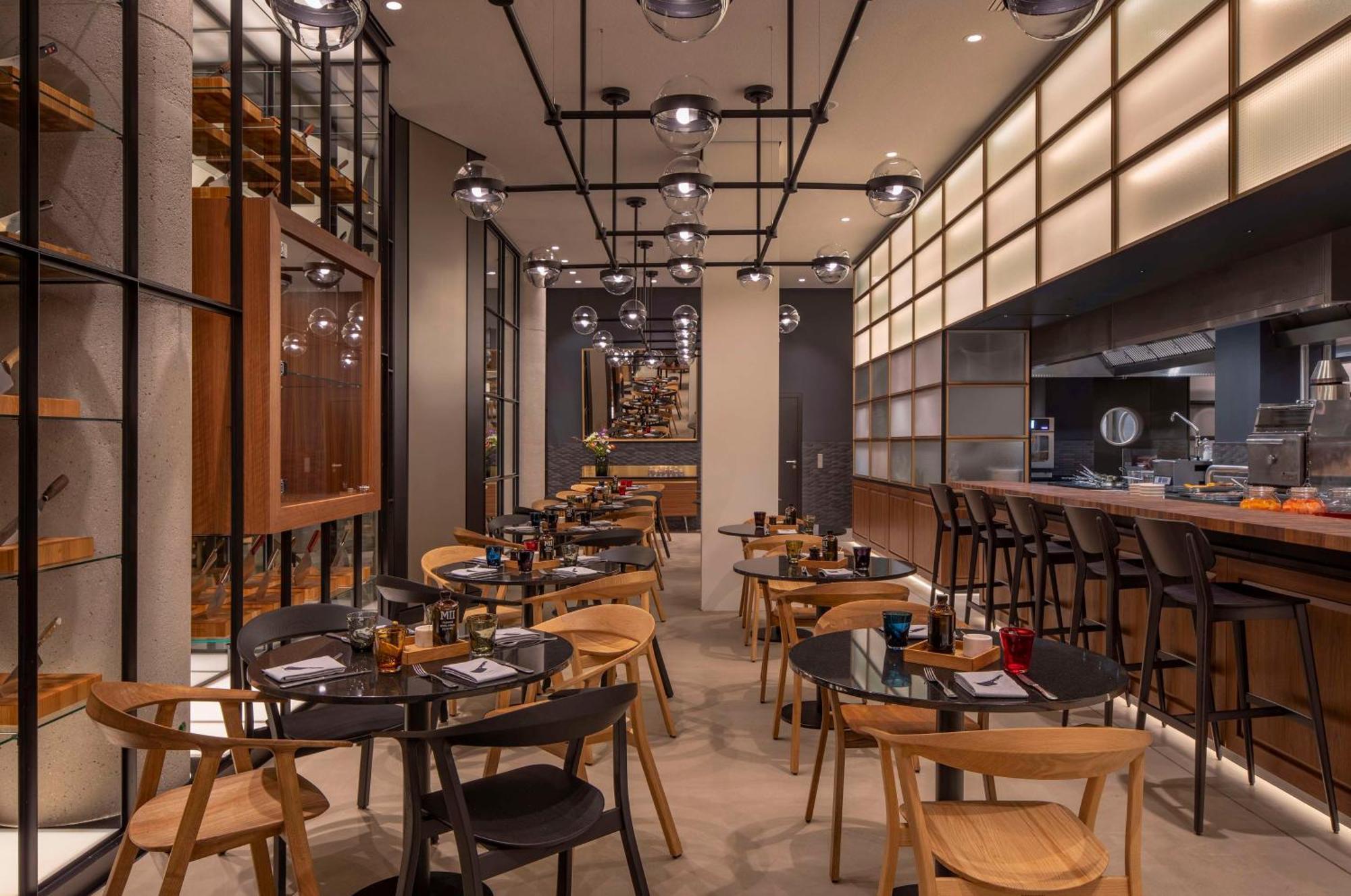 안다즈 뮌헨 슈바빙거 토르 어 컨셉 바이 하얏트 호텔 외부 사진 Interior of the restaurant